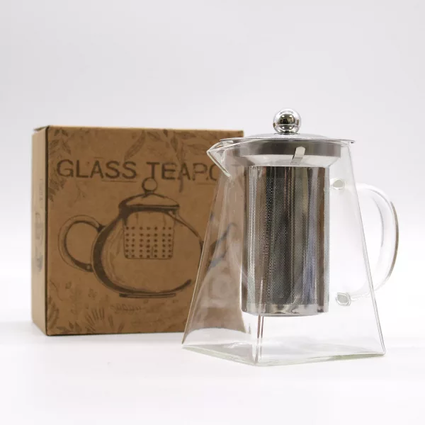 Glass Infuser Teapot - Tower Shape - 750ml - Image 4