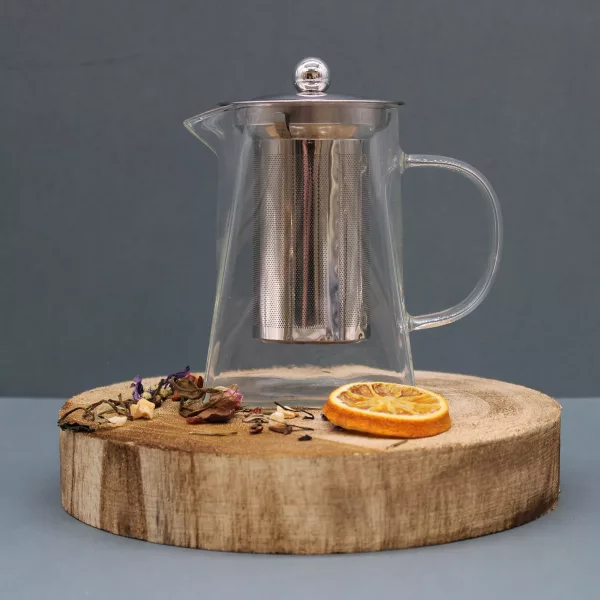 Glass Infuser Teapot - Tower Shape - 750ml - Image 2