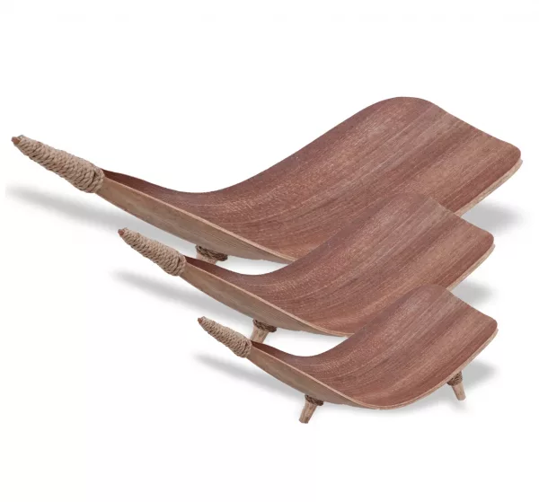 Coconut Leaf Fruit Bowl Set - Natural - Image 2