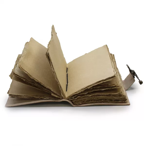Leather \"Never Hide Your Wings\" Deckle-edge Notebook (7x5\") - Image 2