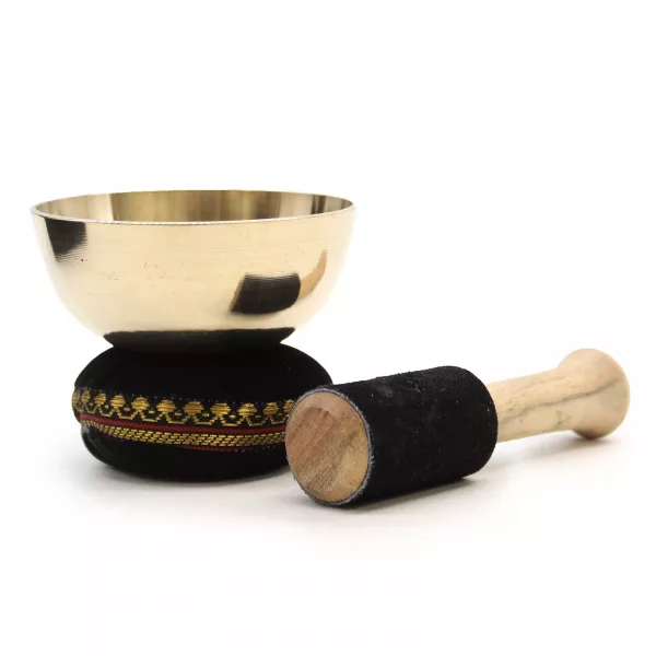 Brass Singing Bowl Gift Set - 9cm - Image 2