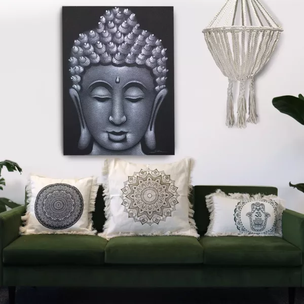Lotus Mandala  Cushion Cover - 60x60cm - bronze - Image 4