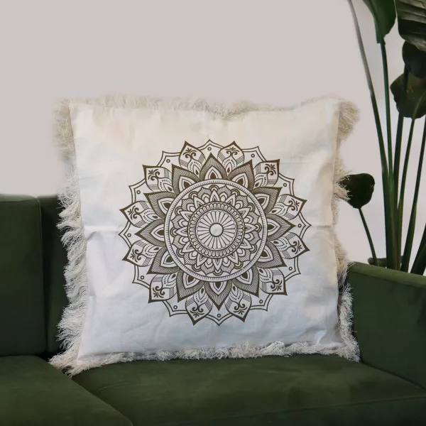 Lotus Mandala  Cushion Cover - 60x60cm - bronze - Image 2