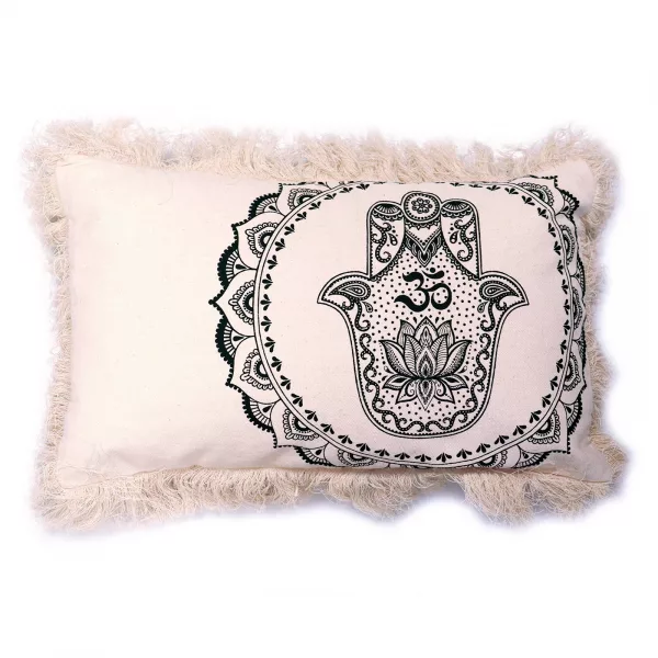 Hamsa Mandala  Cushion Cover - 30x50cm - green - Image 2