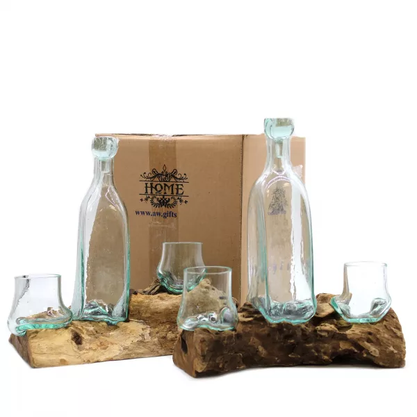 Molten Glass on Wood- Whisky Set - Image 4