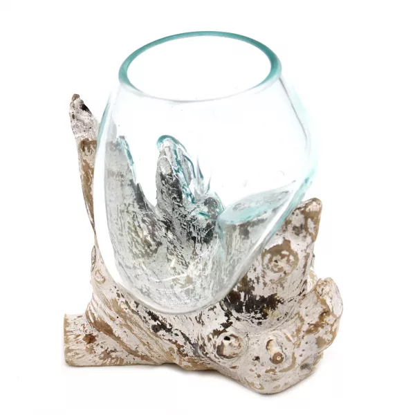 Molten Glass on Whitewash Wood - Medium Bowl - Image 2