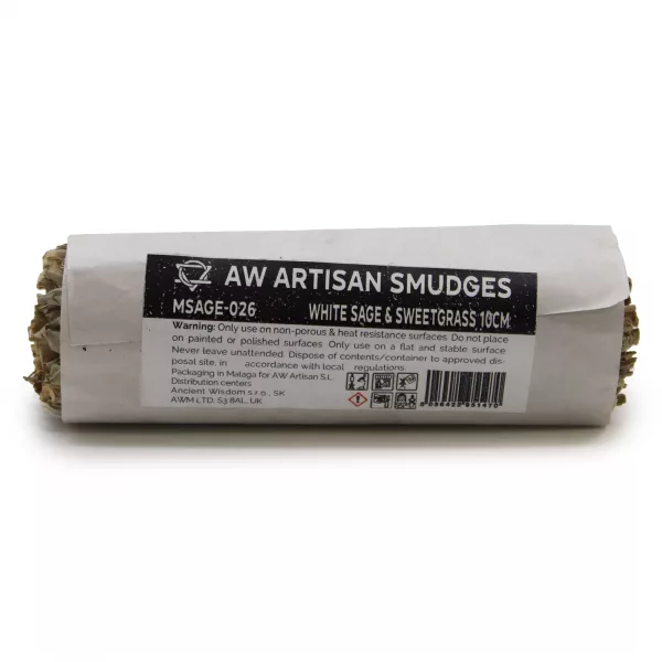 Smudge Stick - White Sage & Sweetgrass 10cm - Image 3