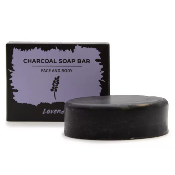 Charcoal Soap 85g - Lavender - Image 2