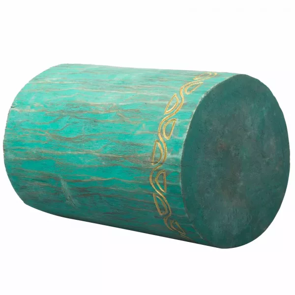 Tribal Stool / Table -  Albasia - Turquoise - Image 2