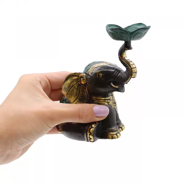 Medium Elephant Candle / Incense Holder - Image 2