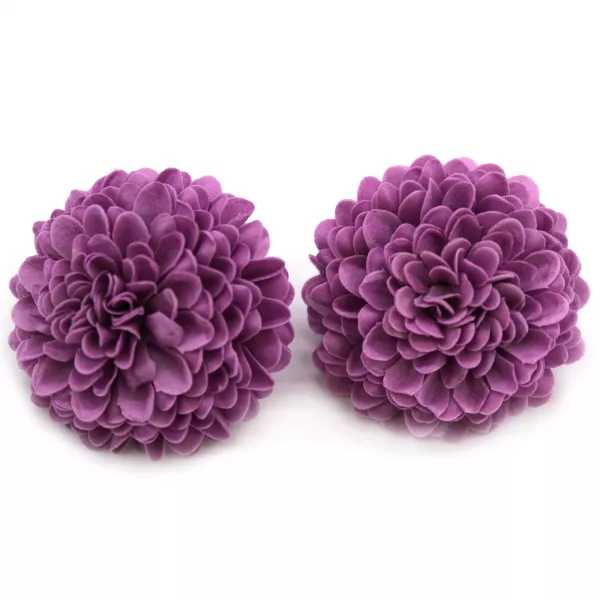 Craft Soap Flower - Small Chrysanthemum - Purple - Image 3