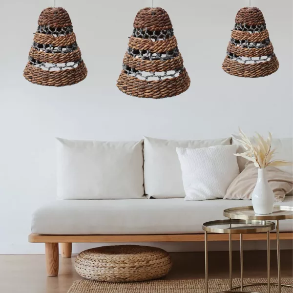 Natural Banana Leaf Lamp Shades - Set of 3 - Image 3