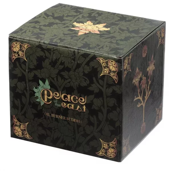 Peace of the East Wood Effect Chinese Buddha Oil & Wax Burner - Image 3