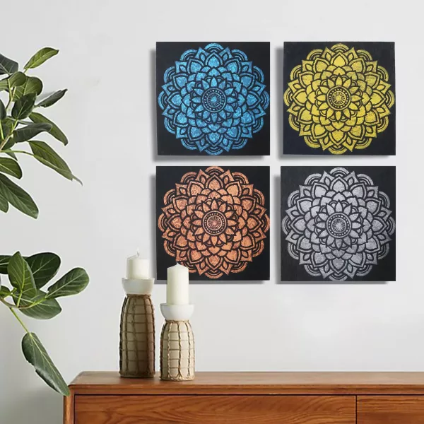Set of 4 Mandala Brocade Detail 30x30cm - Image 2