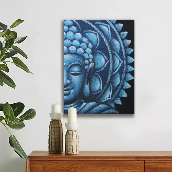 Blue Half Buddha Mandala 60x80cm - Image 2
