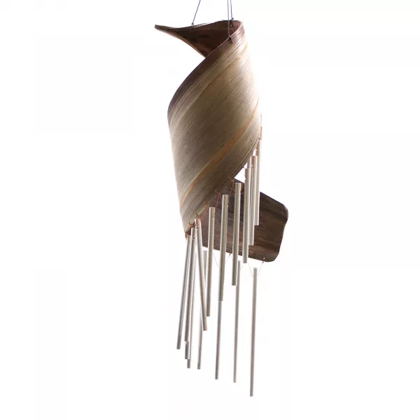 Coconut Leaf Wind Chimes - Natural - Image 3