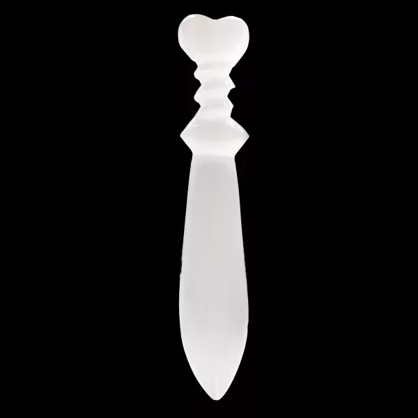 Selenite Lrg Ritual Knife - Spiral (25cm) - Image 2
