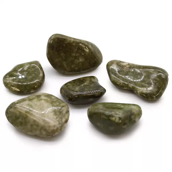 Large African Tumble Stones - Epidote Snowflake