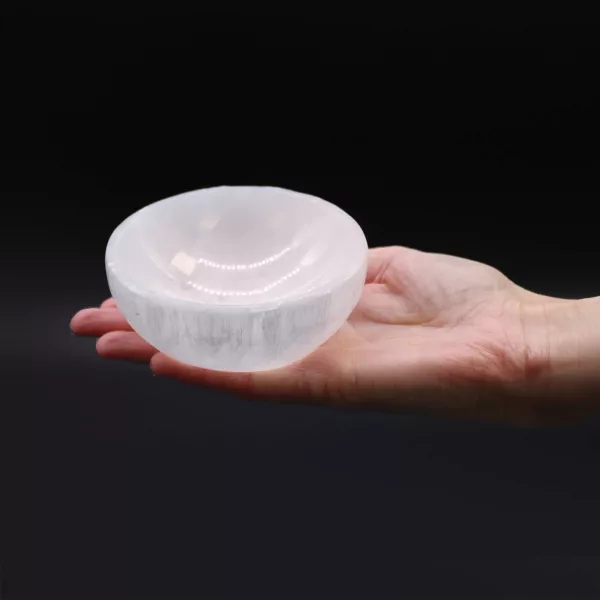 Selenite Round Bowl - 10cm - Image 4