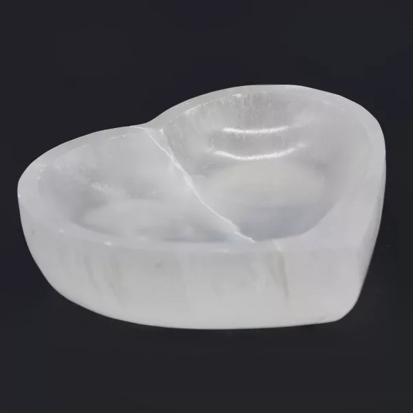 Selenite Heart Bowl - 15cm - Image 3