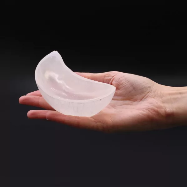 Selenite Moon Bowl - 10cm - Image 4