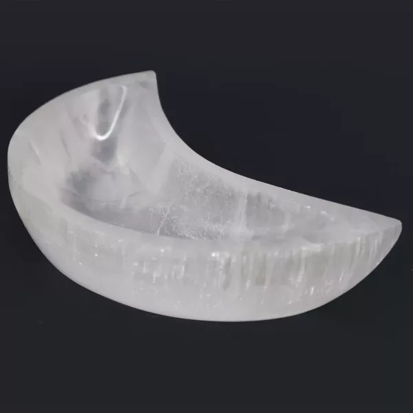 Selenite Moon Bowl - 15cm - Image 3