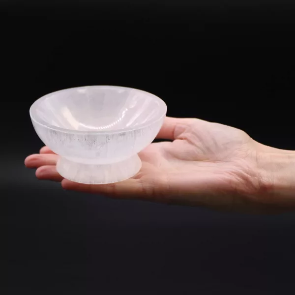 Selenite Ritual Bowl  - 10cm - Image 3
