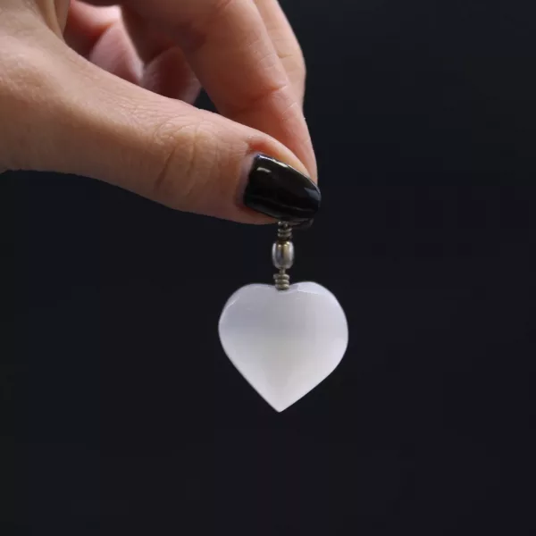 Selenite Heart Pendant - Image 3