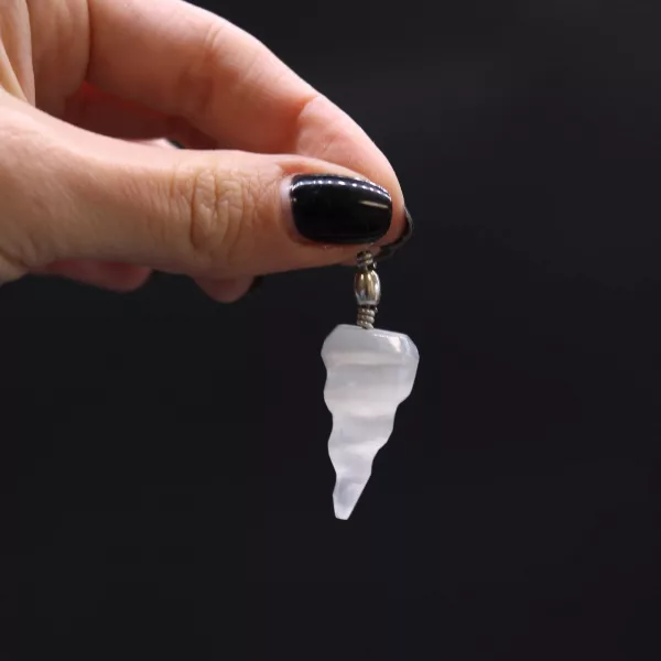 Selenite Spiral Pendant - Image 3