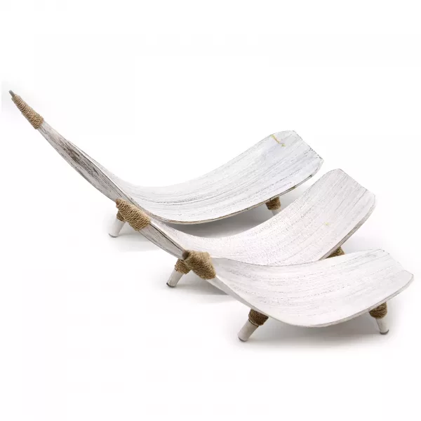 Coconut Leaf Fruit Bowl Set - Whitewash - Image 3