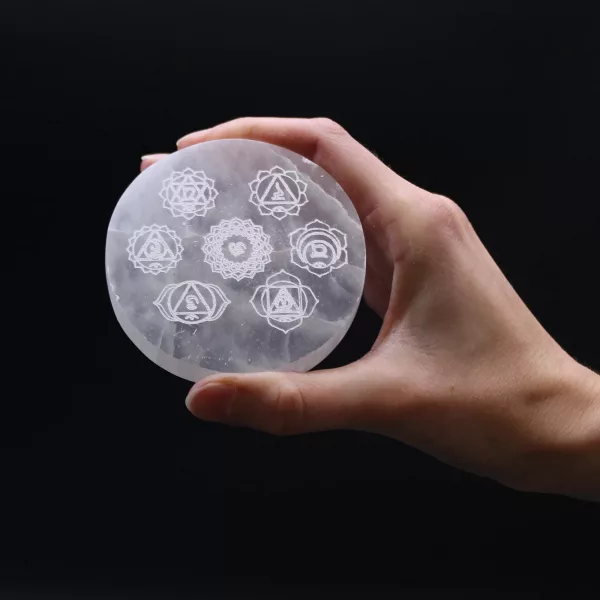 Small Charging Plate 8cm - Chakra Design - Image 2