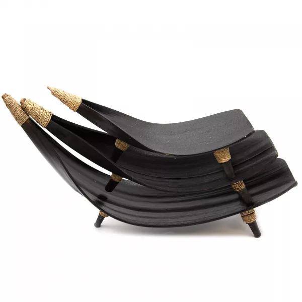 Coconut Leaf Fruit Bowl Set - Chocolate - Image 4