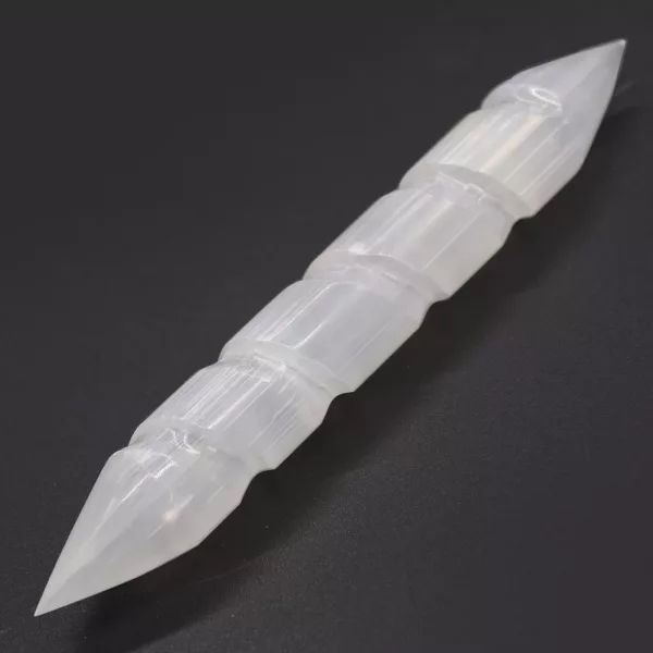 Selenite Spiral Wands - 16 cm (Point Both Ends) - Image 3