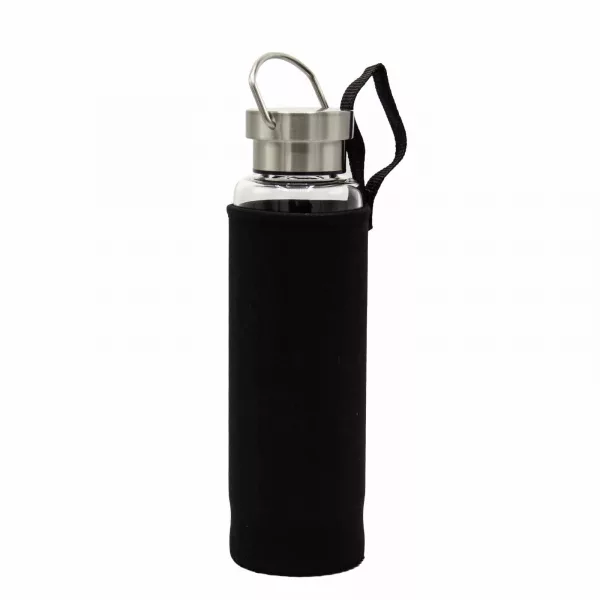 Crystal Infused Glass Water Bottle - Rejuvenating Rose Quartz - Obelisk - Image 4