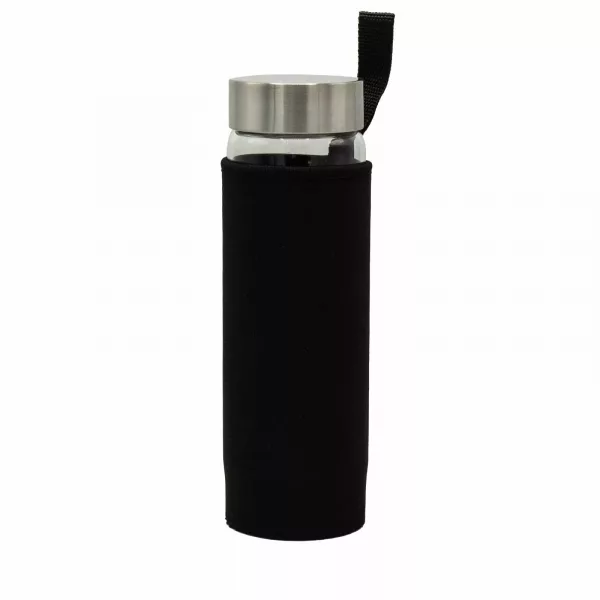 Crystal Infused Glass Water Bottle - Relaxing Amethyst - Chips - Image 4
