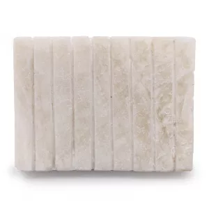 White Onxy Ridged Soap Dish