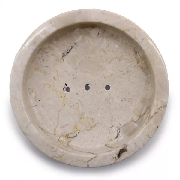 Round Honey Marble Flat Soap Dish - Image 2