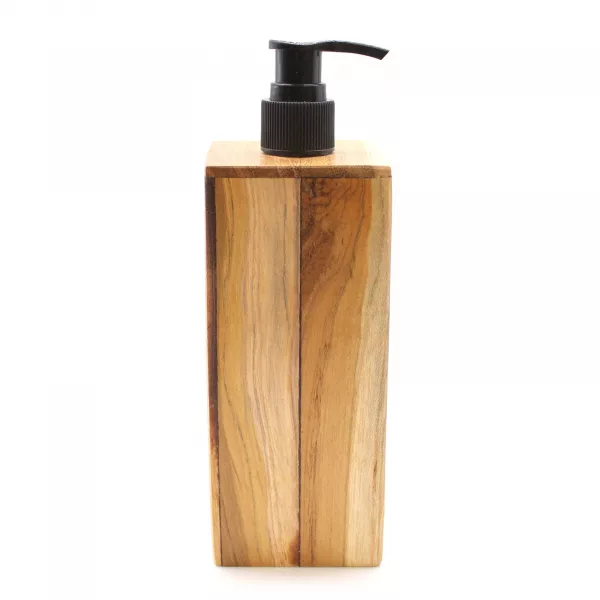 Natural Teakwood Soap Dispenser - Square - Image 2