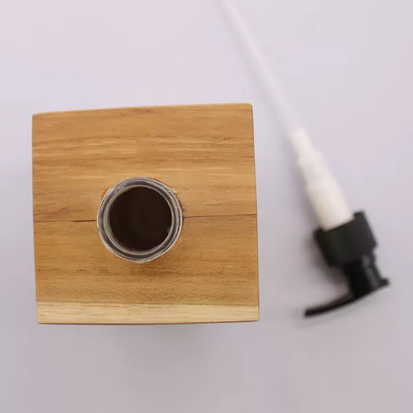 Natural Teakwood Soap Dispenser - Square - Image 4