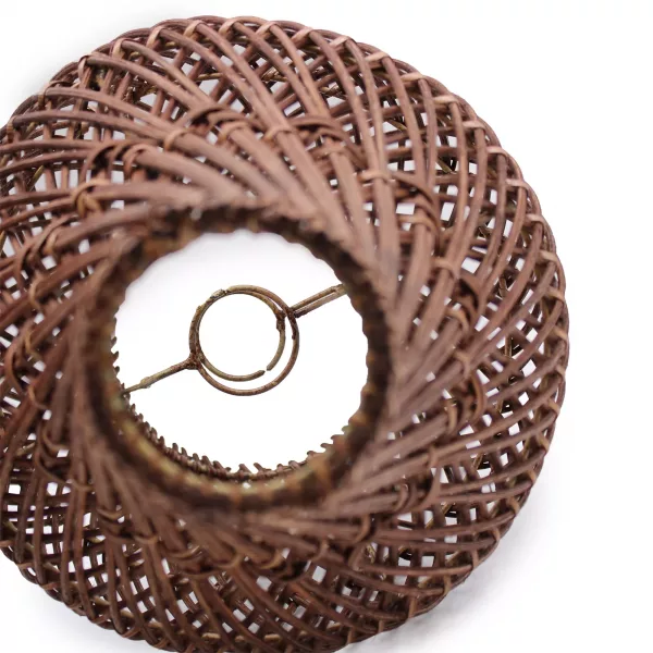 Rattan Table Lamps - Dark Brown - Image 3