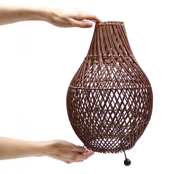Rattan Table Lamps - Dark Brown - Image 4