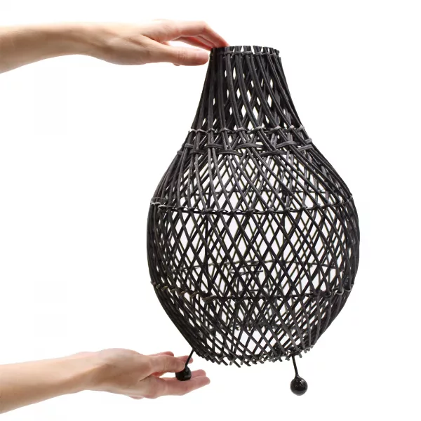Rattan Table Lamps - Black - Image 3