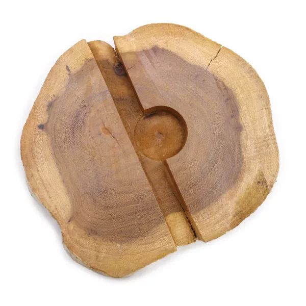 Lrg Gamal Wood Phone Holder - Whitewash - Image 2