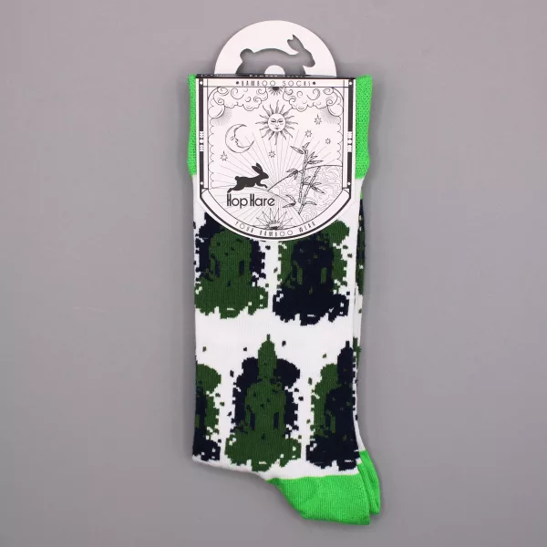 Hop Hare Bamboo Socks S/M - Bali Buddha - Image 2