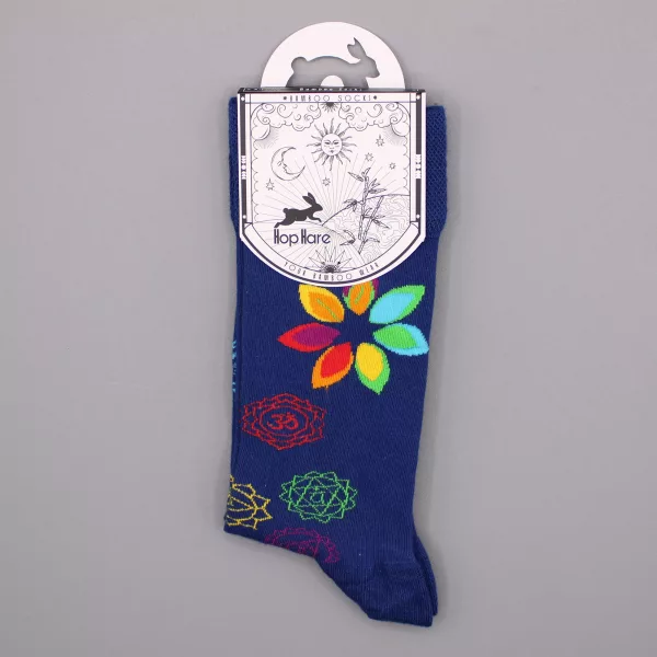 Hop Hare Bamboo Socks S/M - Rainbow Chakra - Image 2