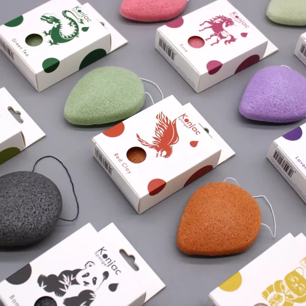 Teardrop Konjac Sponge - Natural - Sensitive skin - Image 3