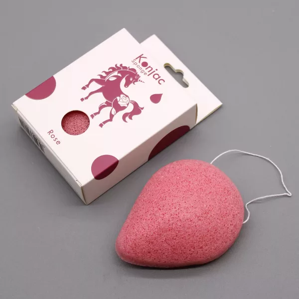 Teardrop Konjac Sponge - Rose - Anti-aging - Image 2