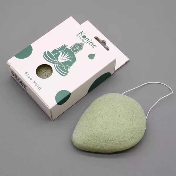 Teardrop Konjac Sponge - Aloe Vera - Healing - Image 2