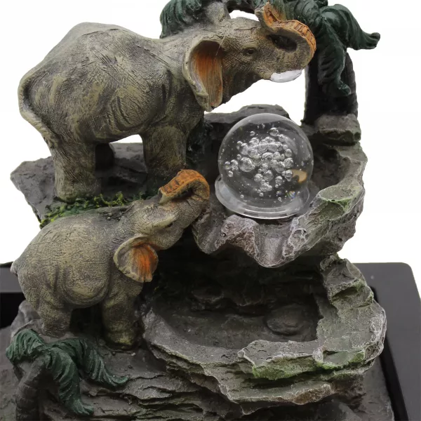 Tabletop Water Feature - 30cm - Elephant Family - Image 2