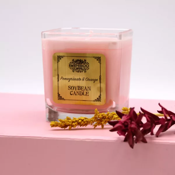 Soybean Candles - Pomegranate & Orange - Image 2